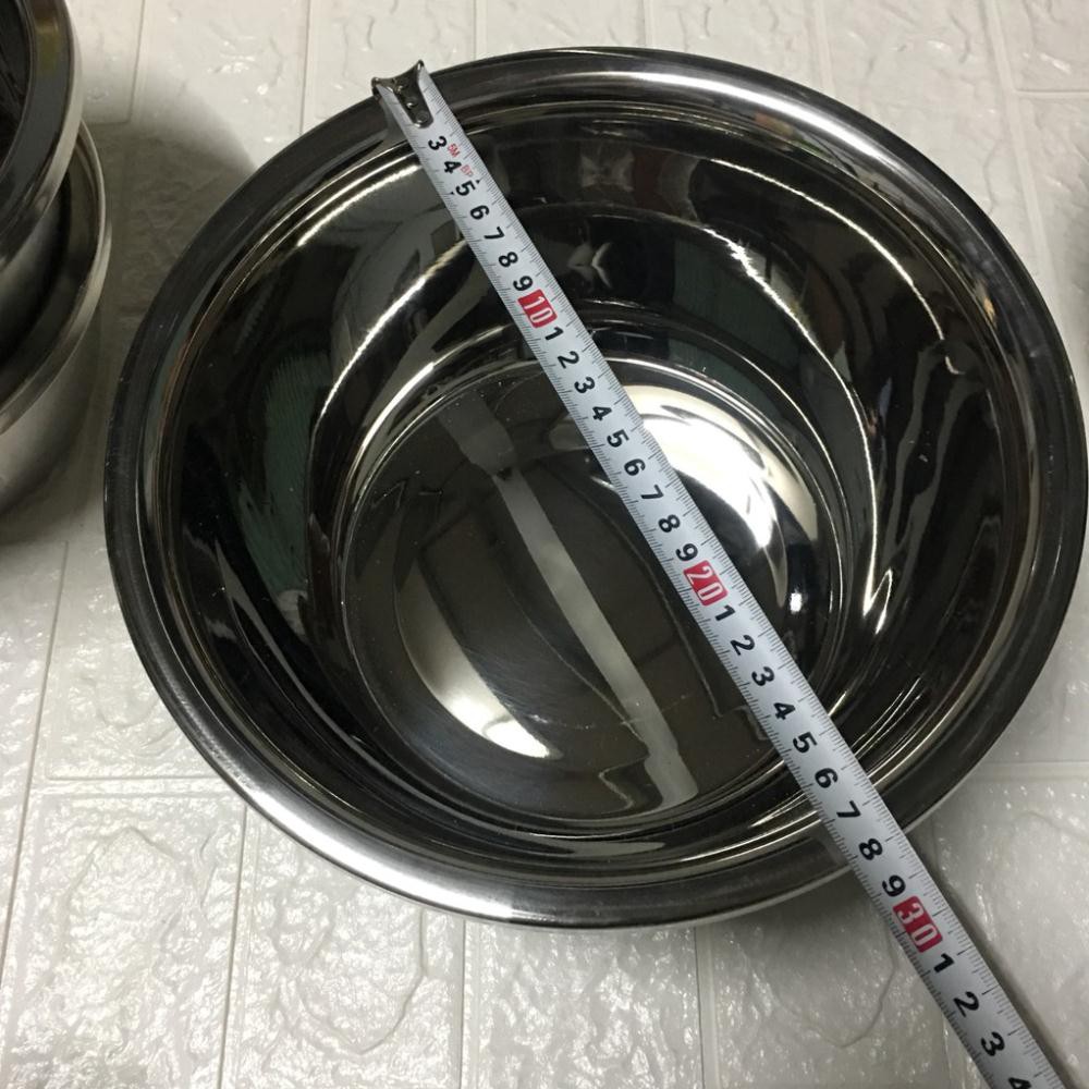 Thau trộn Inox 304 cao cấp. Size 22-24-26-28-30-32-34-36-38-40cm .siêu bền, tuyệt đối an toàn cho sức khỏe