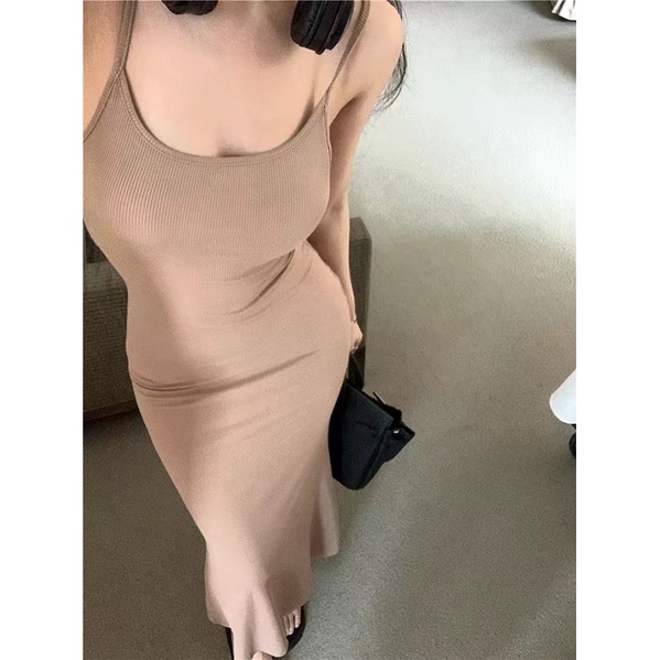 Đầm 2 Dây Ôm Body Dáng Dài Đuôi Cá Nhẹ Sexy Quyến Rũ