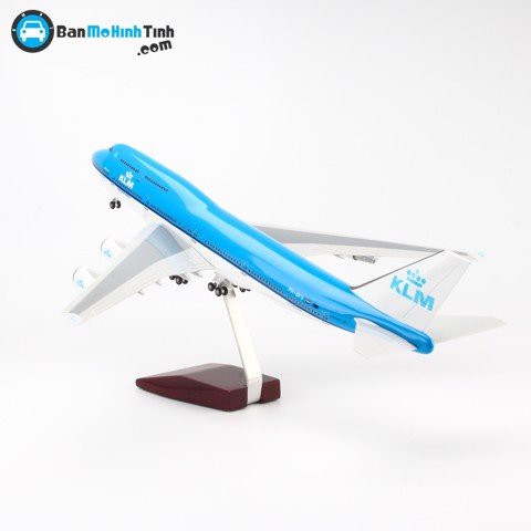 Mô hình máy bay lắp ráp có đèn led KLM Royal Dutch Airlines Boeing B747 47cm Everfly