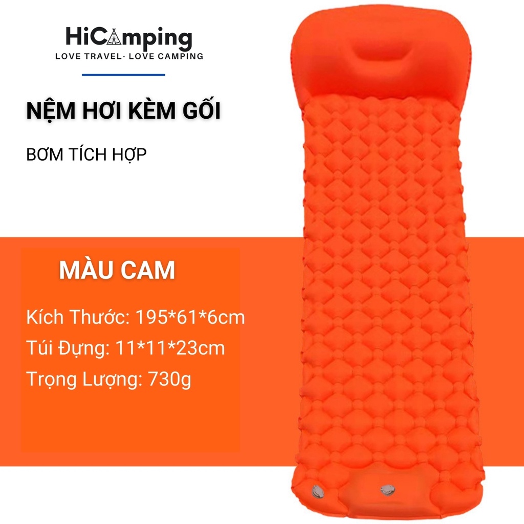 [FREESHIP 20K]Đệm hơi/Nệm hơi kèm gối-  siêu nhẹ, đa năng tiện dụng cho cắm trại/dã ngoại