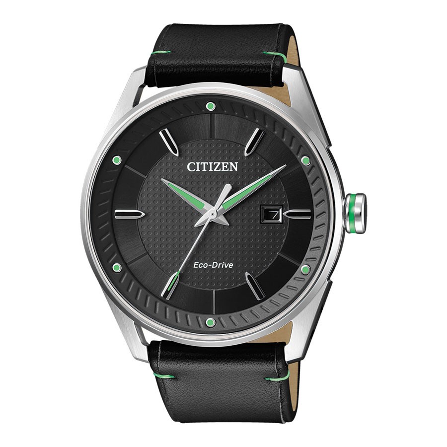 Đồng Hồ Citizen Nam Dây Da Eco-Drive BM6981-13E - Mặt Đen (42mm)