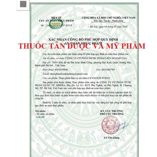 Viên bổ não Cevinton Fort trị đau đầu phòng ngừa tai biến,rối loạn tiền đình, tăng cường trí nhớ. | BigBuy360 - bigbuy360.vn