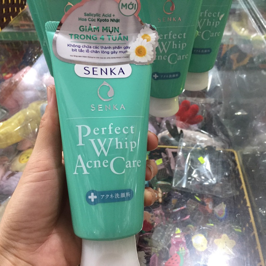 [CHÍNH HÃNG] Sữa rửa mặt dành cho da mụn Senka perfect whip acne care 100g