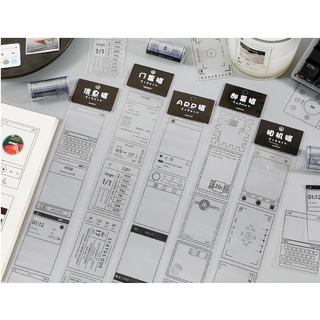 Hình dán trong suốt sticker PET vintage khung camera, khung INSTAGRAM, bài hát trang trí sổ tay, nhật ký