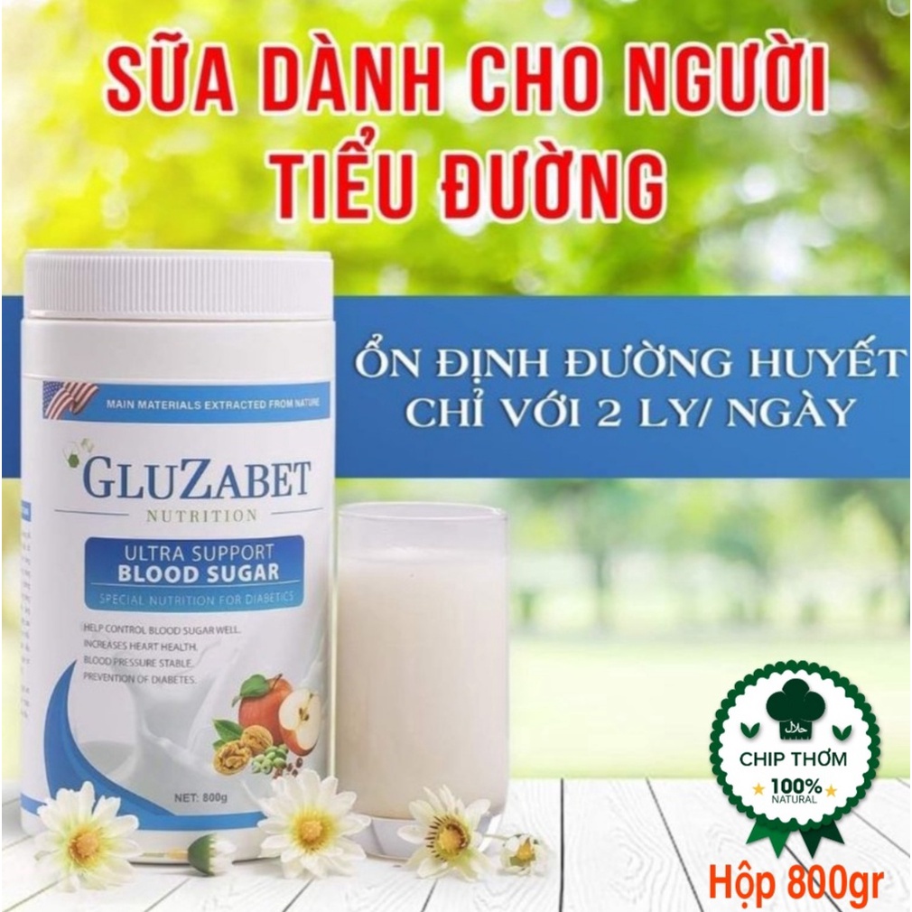 Combo 3 Hộp Sữa Gluzabet - Sữa hạt dinh dưỡng cho người tiểu đường - Hộp 800gr