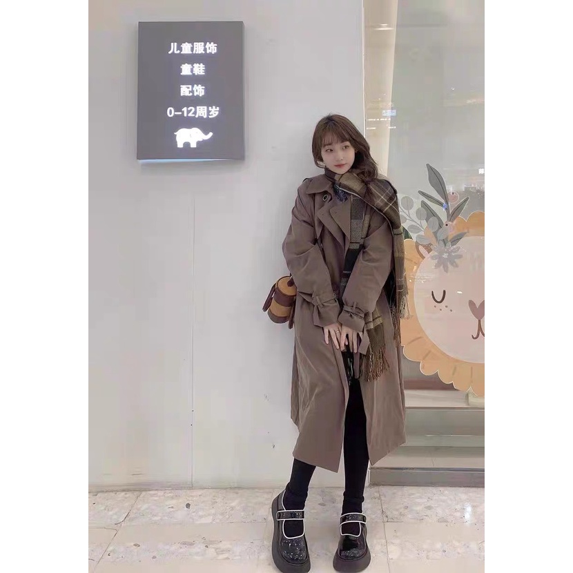 Giày Lolita đế bằng cài quai da bóng Mary Jane phong cách Ulzzang Hàn Quốc dễ thương
