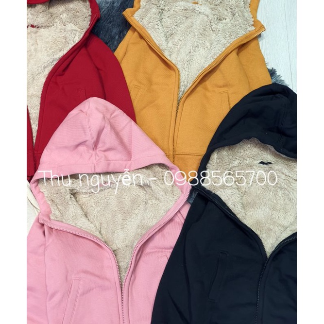 Áo khoác nỉ lông cừu Uni - Hàng Dư Xịn 100%