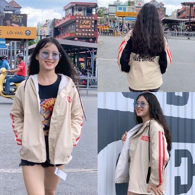 Áo khoác kaki unisex nam nữ phối màu meizifei có ảnh thật | BigBuy360 - bigbuy360.vn