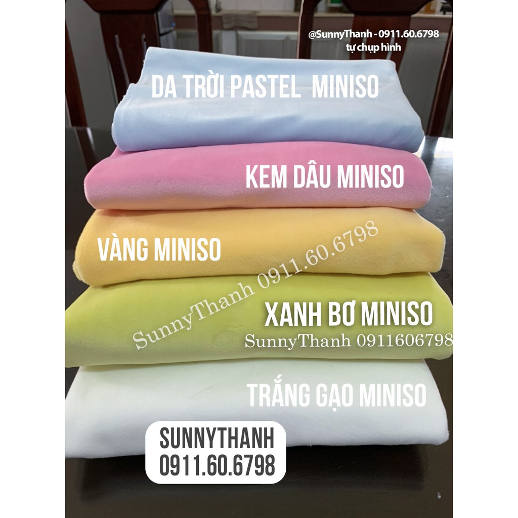 [Mini MINISO] CO GIÃN XANH 5040 Vải may thú bông co giãn 4 chiều huggies Xanh vải nhung mịn mượt chất lượng cao