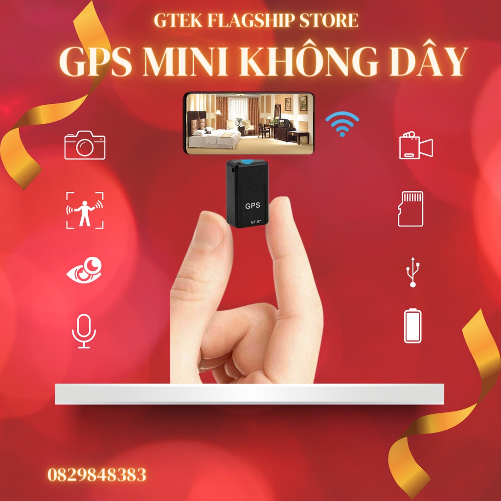 Định Vị GPS Mini Xe Máy Ô tô Không Dây Pin Sử Dụng 8 Tiếng Tích Hợp Ghi Âm Có Thể Cắm Trực Tiếp Sài 24/24H