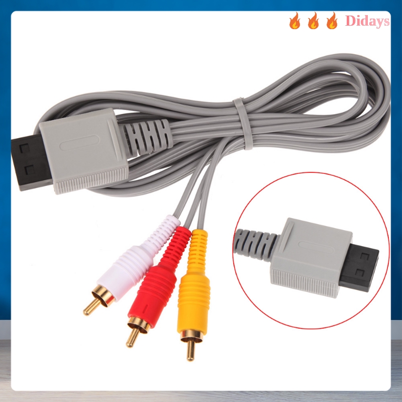 Cáp Chuyển Đổi Âm Thanh Video Av 3 Rca Cho Nintendo Wii