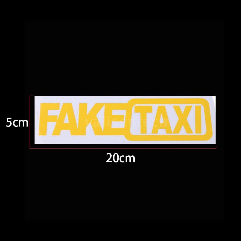 Bộ 2 nhãn dán trang trí xe hơi hình chữ FAKE TAXI độc đáo