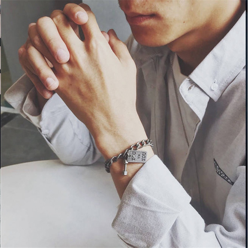 Vòng tay hiphop youyou titan thép không rỉ