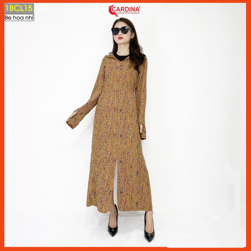 ✌Áo chống nắng nữ 2 lớp CARDINA chất lanh nhung dáng dài liền thân cao cấp mềm mại tia UV 1BCL. | BigBuy360 - bigbuy360.vn