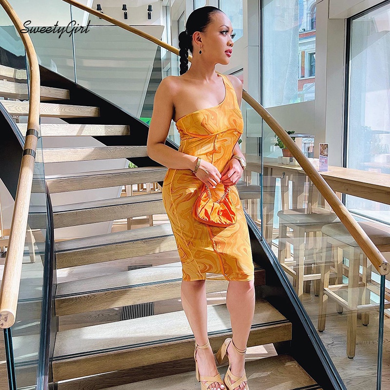 Đầm Midi Sát Nách Ôm Eo In Họa Tiết Nhiều Màu Sắc Thời Trang 2022 Cho Nữ