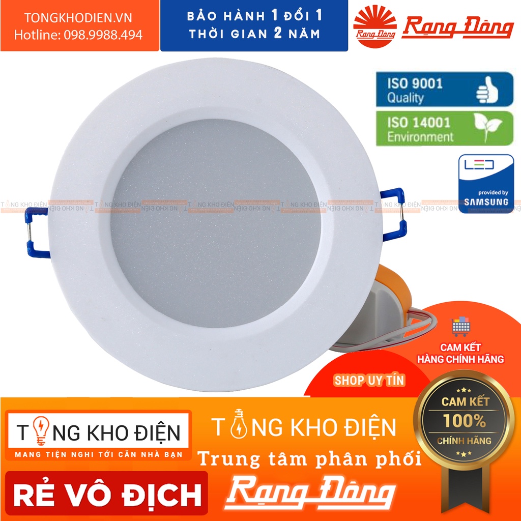 Đèn LED âm trần downlight Rạng Đông 3W, 5W, 7W, 9W,ChipLED SAMSUNG [HÀNG CHÍNH HÃNG]