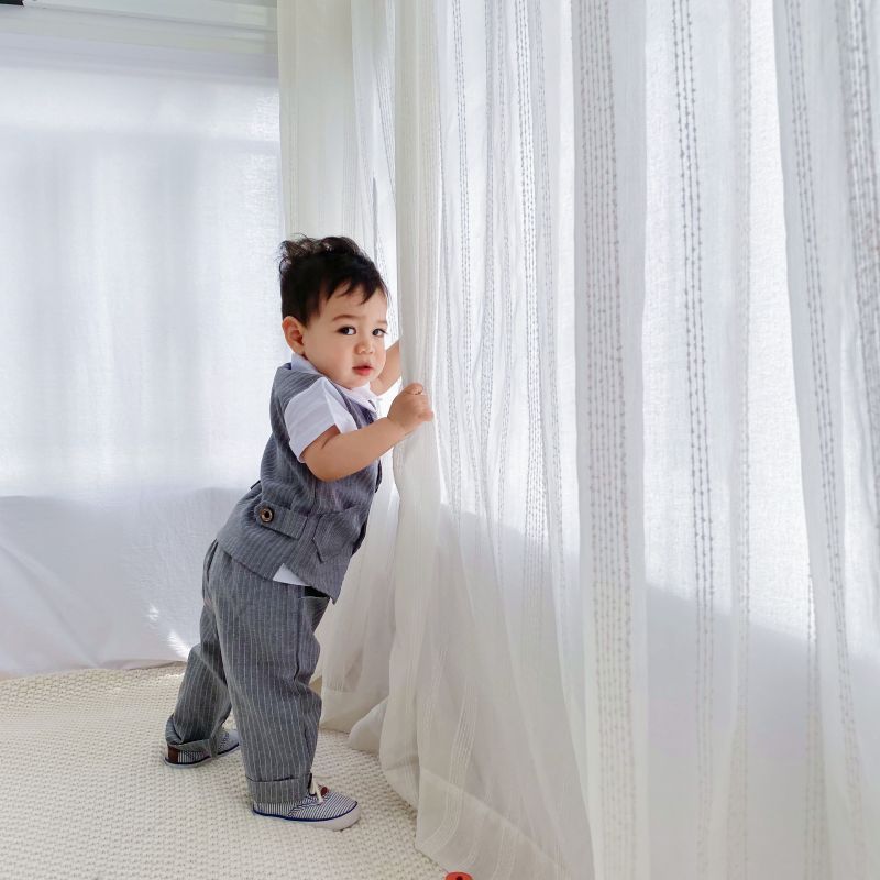 Soffny Bộ áo sơ mi + quần short Soffny đáng yêu cho bé