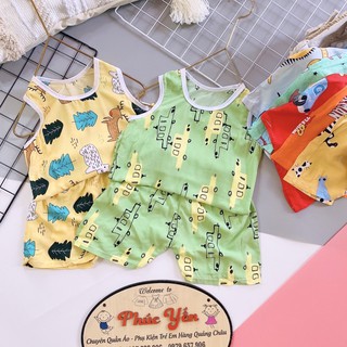 Sale!! bộ ba lỗ chất lanh siu mát cho bé trai bé gái