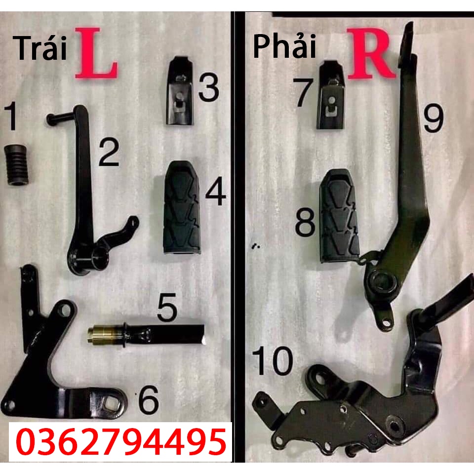 Gác chân trước Winner v1 - Sonic - GTR Zin chính hãng Honda