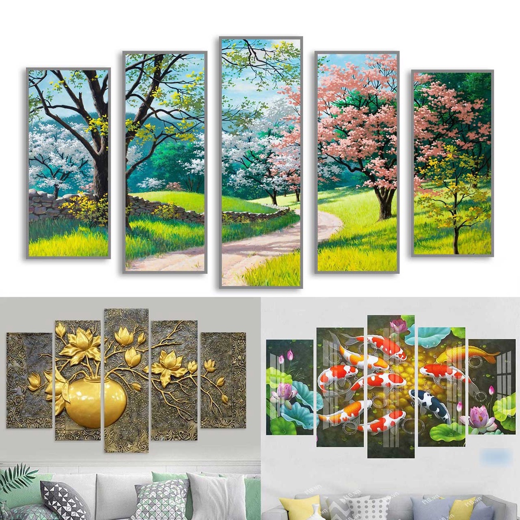 Tranh Tráng Gương Laminate Cao Cấp , Tranh Treo Tường Trang Trí Phòng Khách