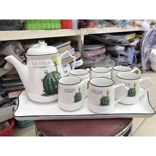 Bộ ấm chén Cây xương rồng cao cấp