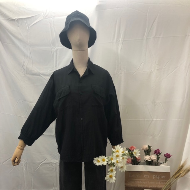 🍒 Áo sơ mi đen from rộng style korea 🍒