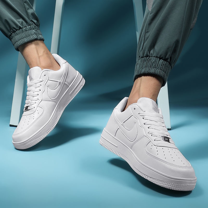 Giày Thể Thao Air Force No. 1 AJ size Lớn 45 Màu Trắng Thời Trang Xuân Thu Cho Nam