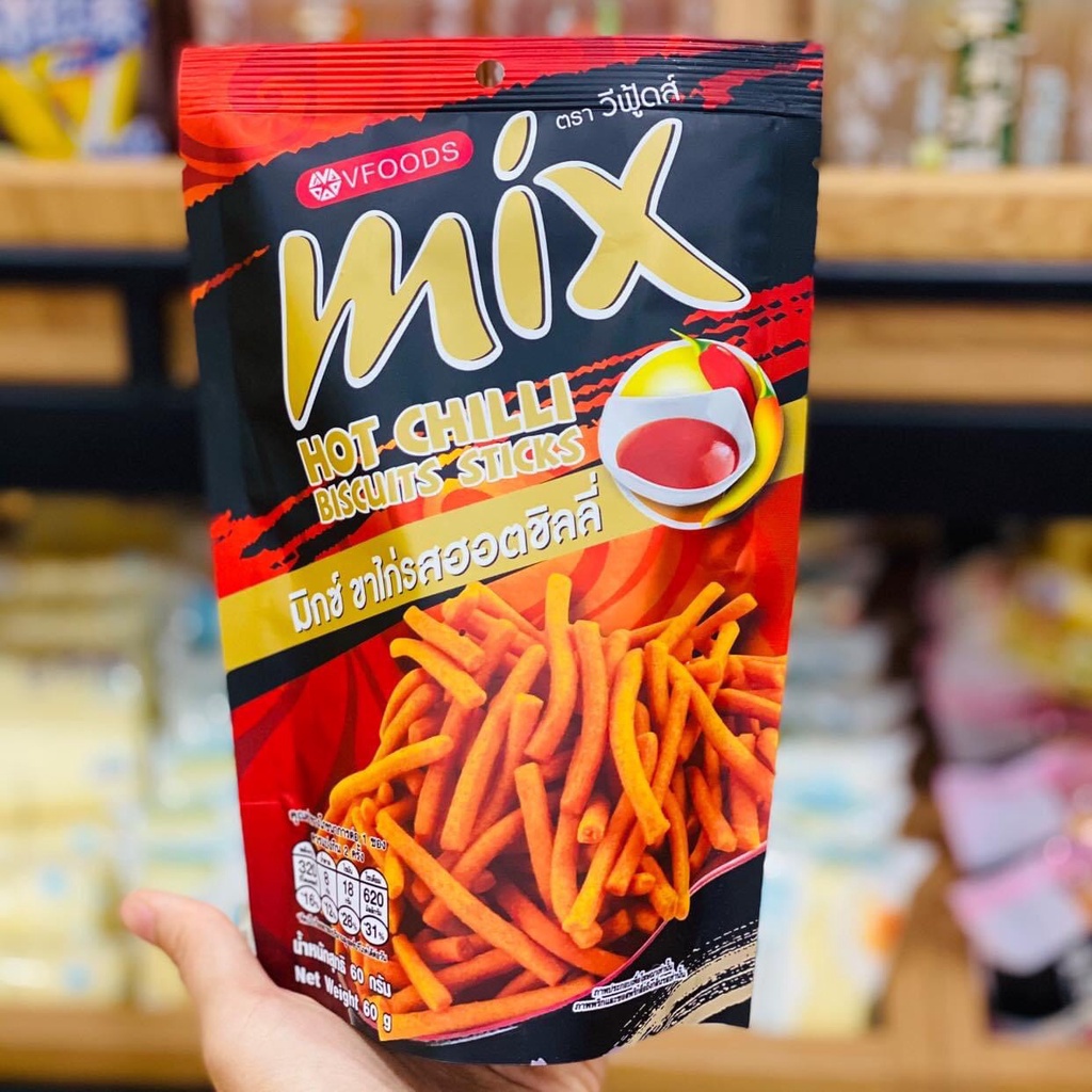 Bim bim que thái lan MIX vị ớt cay gói lớn 60g ăn cực đã