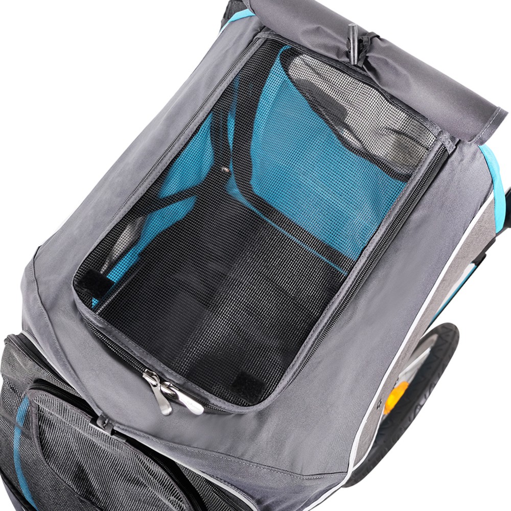 Xe đẩy cho Thú Cưng IBIYAYA  HAPPY PET TRAILER/JOGGER 2.0 (BLUE) (91x62x95cm)