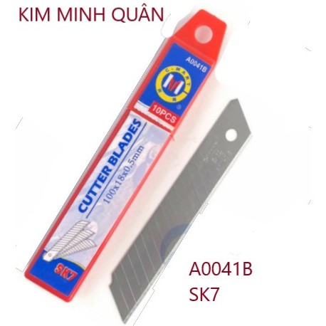 Lưỡi dao rọc giấy , lưỡi dao đa năng 14 rãnh 100x18x0.5mm A0041B C-Mart