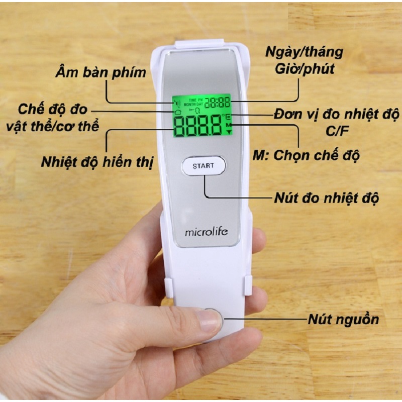 Nhiệt Kế Điện Tử Hồng Ngoại Đo Trán Microlife FR1MF1 - Hàng chính hãng