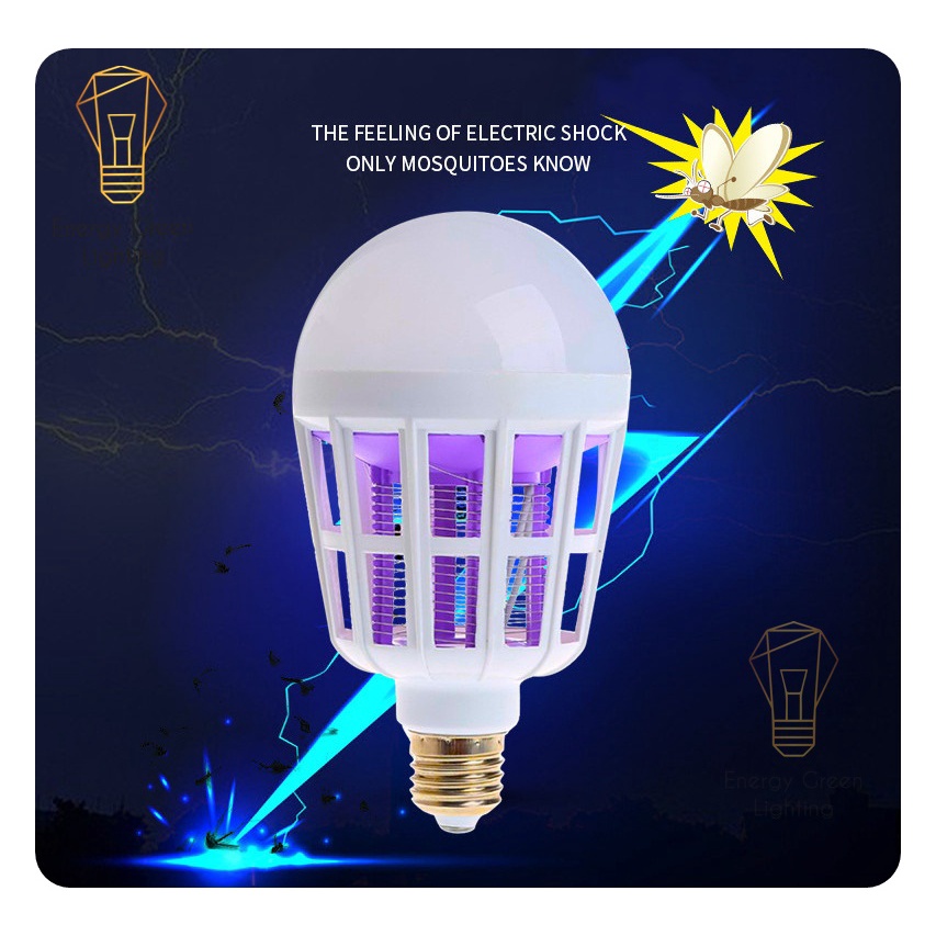Combo 6 Bóng Đèn Led Energy Green Lighting Chiếu Sáng Kiêm Bắt Muỗi 15w/20w , Côn Trùng An Toàn Hiệu Quả