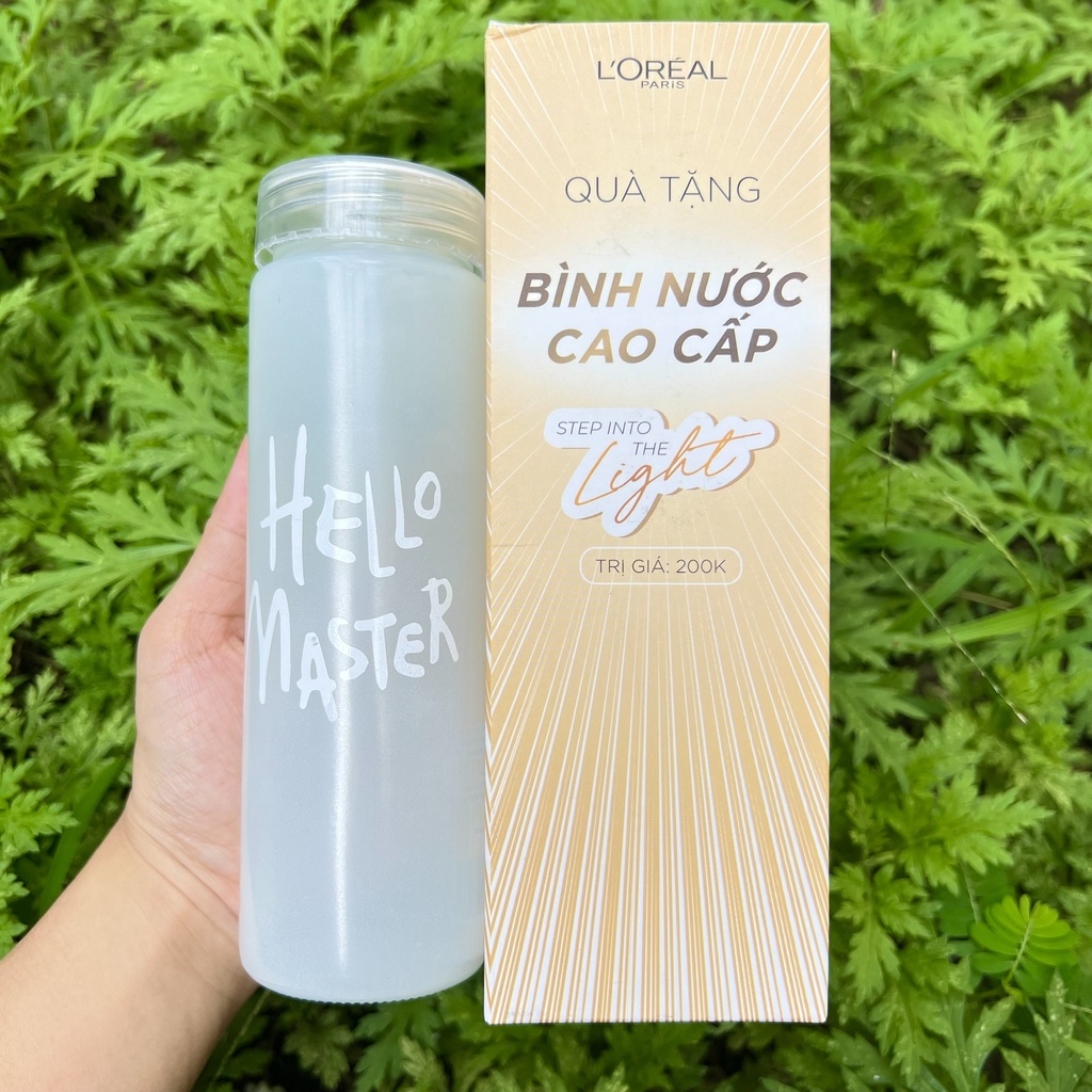 Bình nước thủy tinh UV Hologram cao cấp