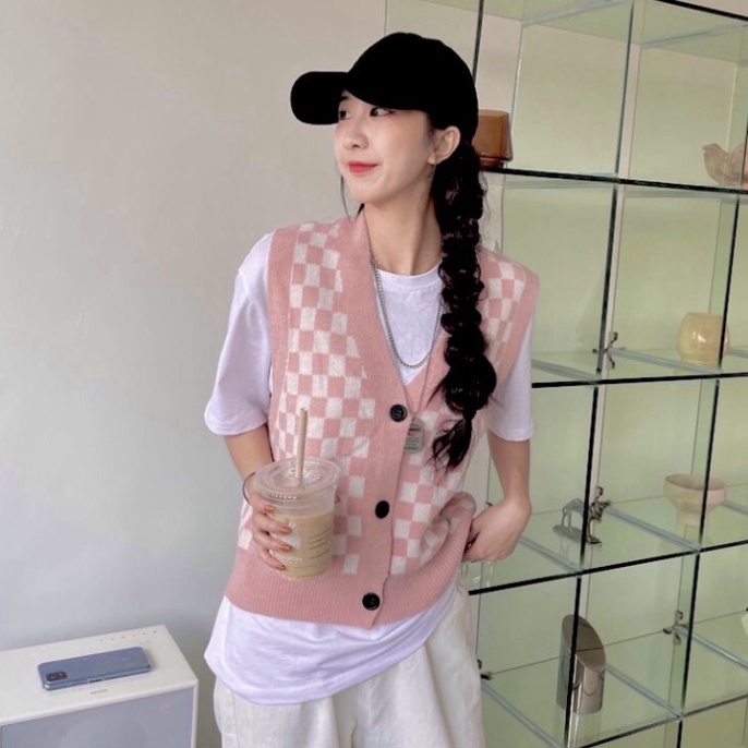 Áo Len Gile Croptop, Gile Len Nữ Dáng Ngắn Vừa Cổ Tim Ulzzang Thời Trang Thu Đông Hàn Quốc