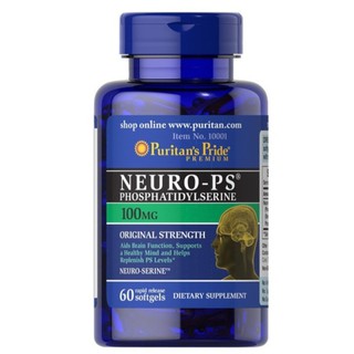 [CHÍNH HÃNG]Viên uống bổ trí não, tăng cường trí nhớ Puritan's Pride Neuro-PS Phosphatidylserine 100mg 60 viên