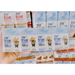 Sữa TOPKID TH True yogurt 3 vị dâu, cam, chuối 110ml