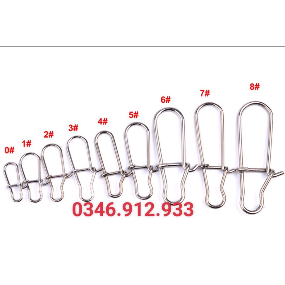 Khóa Câu Lure Snap Lure_ Bộ 10 chiếc Khóa Lure Snap Lure _ Chuyên Dùng Câu Lure