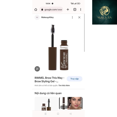 GEL ĐỊNH HÌNH CHÂN MÀY RIMMEL PHÁP CÓ MÀU