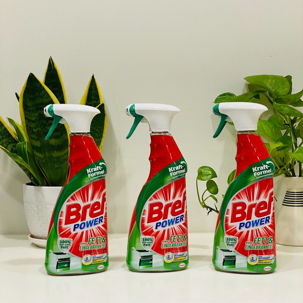 Xịt Tẩy Rửa Vết Bẩn Dầu Mỡ Nhà Bếp Đa Năng BREF 750ml HÀNG CHÍNH HÃNG