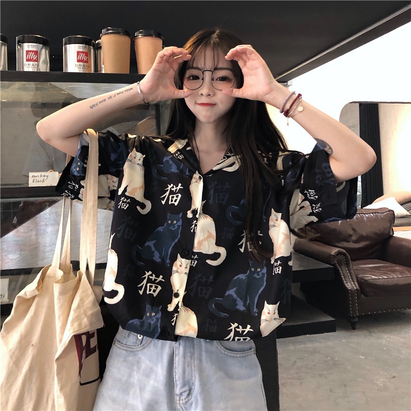 NRVP Áo Sơ Mi Dáng Rộng Thời Trang Hàn Quốc Cá Tính Cho Nữ