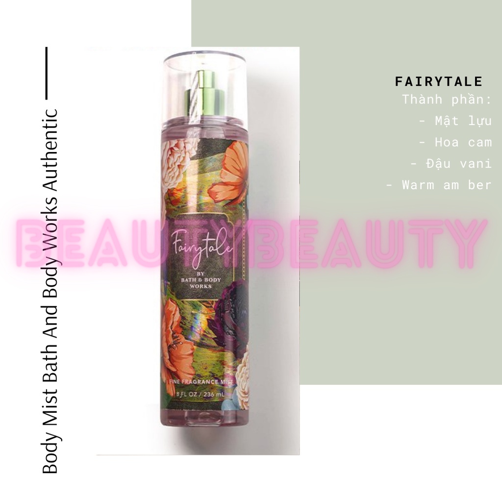 🎀Xịt thơm toàn thân Fairy Tale của Bath & Body Works