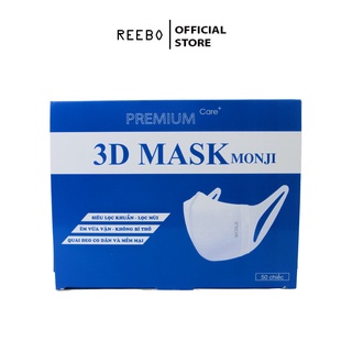 Khẩu trang 3d mask monji công nghệ dập nhật bản hộp 50 cái - ảnh sản phẩm 1