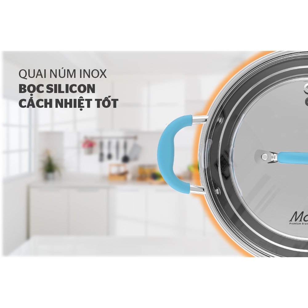 BỘ NỒI CHẢO INOX 5 ĐÁY SUNHOUSE MAMA SHG506 HÀNG CHÍNH HÃNG