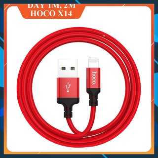 Freeship từ 50k _ cáp sạc hoco x14 dòng 5v - 2a dài 1m/2m lightning cho iphone | micro usb | type c