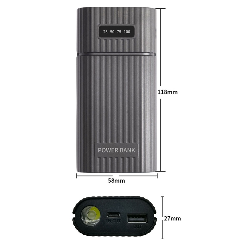 Vỏ pin sạc dự phòng 18650 cho điện thoại thông minh/máy tính bảng/PC