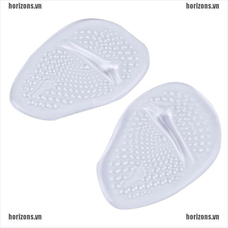 ZA 1Pair Transparent Silicone Forefoot Pad High Heel Feet Gel Cushion Pads Insole FA