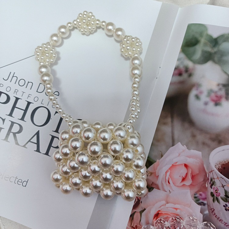 Túi Đựng Son Môi Đính Hạt Ngọc Trai 14mm Xinh Xắn