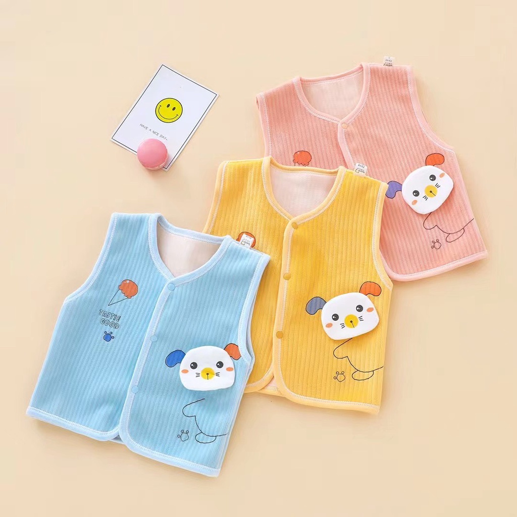 [HÀNG CAO CẤP] Áo Gile Cho Bé Sơ Sinh Họa Tiết Đáng Yêu, Chất Nhung Mềm Mại, Không Gây Kích Ứng Da - Unun kids - B115