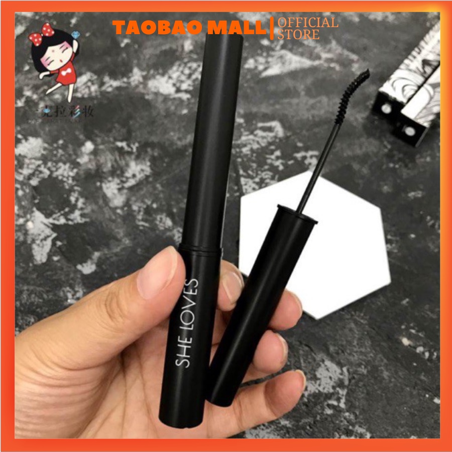 Mascara đầu cong đầu thẳng mỏng SHE LOVES làm dài và dài mi chống thấm nước lâu trôi