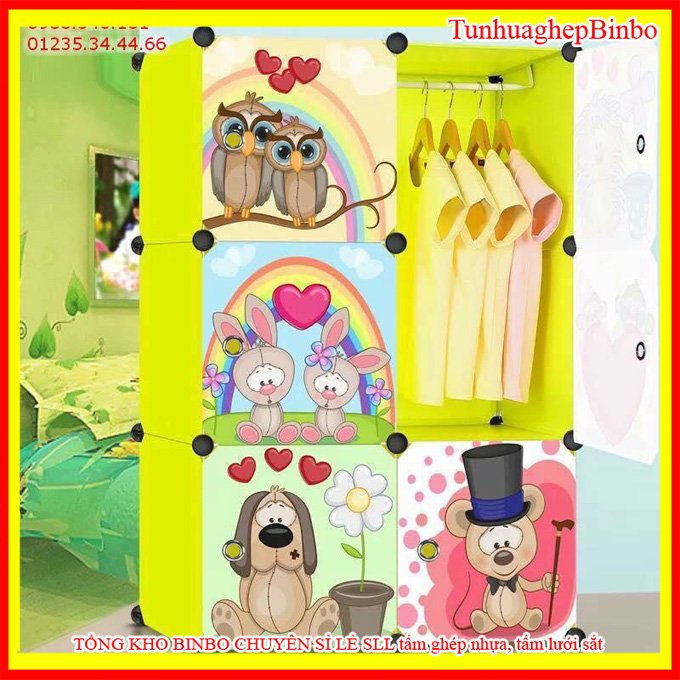 Tủ nhựa lắp ghép 6 ô